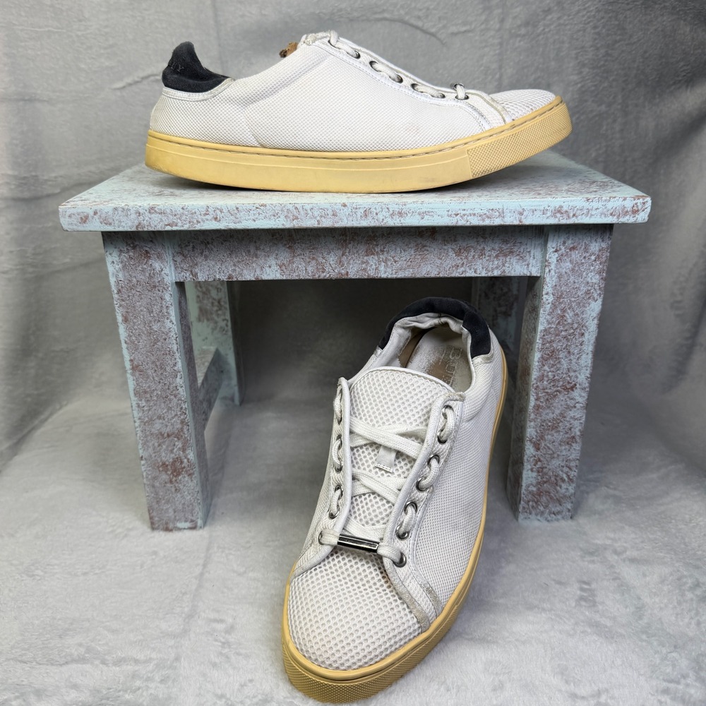 Burberry Mesh Sneakers Mens 41 White Low Top Lace Up Designer Shoes